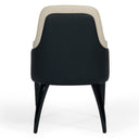 Leeds - Glam Beige and Black Dining Chair