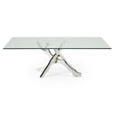 Legend Modern Glass & Stainless Steel Dining Table