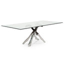 Legend Modern Glass & Stainless Steel Dining Table