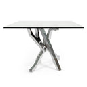 Legend Modern Glass & Stainless Steel Dining Table