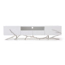 Legend - 87"-Wide Modern White TV Stand
