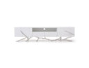 Legend 79"-Wide Modern White TV Stand