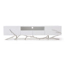 Legend - 87"-Wide Modern White TV Stand