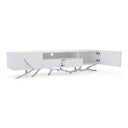 Legend - 87"-Wide Modern White TV Stand