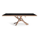 Legend - Modern Black Glass & Rosegold Dining Table