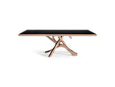 Legend Modern Glass & Stainless Steel Dining Table