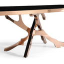 Legend - Modern Black Glass & Rosegold Dining Table