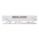 Legend 79"-Wide Modern White TV Stand