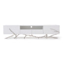 Legend 79"-Wide Modern White TV Stand