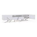 Legend 79"-Wide Modern White TV Stand