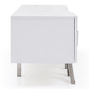 Legend 79"-Wide Modern White TV Stand