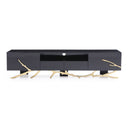 Legend Modern Black & Champagne Gold 87" TV Stand