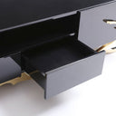 Legend Modern Black & Champagne Gold 87" TV Stand