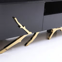 Legend Modern Black & Champagne Gold 87" TV Stand