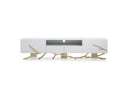 Legend - 87"-Wide Modern White TV Stand