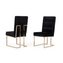 Legend - Modern Black Glass & Rosegold Dining Table