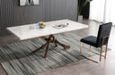Legend - Modern White Marble & Rosegold Dining Table