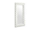 Legend - Transitional Grey Velvet Floor Mirror
