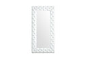 Legend - Modern White Bonded Leather Floor Mirror