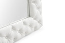 Legend - Modern White Bonded Leather Floor Mirror