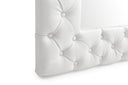 Legend - Modern White Bonded Leather Floor Mirror