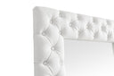 Legend - Modern White Bonded Leather Floor Mirror