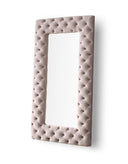 Legend - Transitional Grey Velvet Floor Mirror