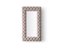 Legend - Transitional Grey Velvet Floor Mirror