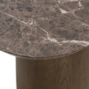 Lenin - Modern Faux Marble + Wood Texture Concrete End Table