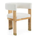 Zorhan - Modern White Marble + Mango Round Dining Table