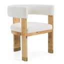 Zorhan - Modern White Marble + Mango Round Dining Table