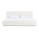 Liam - Modern Ivory Fabric Upholstered Bed