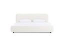 Liam - Modern Ivory Fabric Upholstered Bed