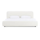 Liam - Modern Ivory Fabric Upholstered Bed