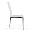 Libby - Modern White Leatherette Dining Chair (Set of 2)