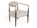 Liberty - Modern Beige Fabric + Black & Gold Accent Chair