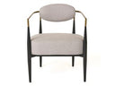 Liberty - Modern Beige Fabric + Black & Gold Accent Chair
