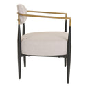 Liberty - Modern Beige Fabric + Black & Gold Accent Chair