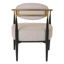 Liberty - Modern Beige Fabric + Black & Gold Accent Chair