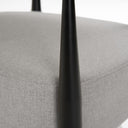 Liberty - Modern Light Grey Fabric + Black & Gold Accent Chair