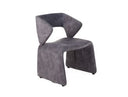Fleury - Contemporary Cream Fabric and Walnut Lounge Chair