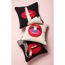 Lips Smolder Needlepoint Pillow