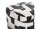 Loftis - Modern Black & White Fabric Ottoman