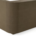 Lois - Modern Grey Leather & Beige Shagreen Bed
