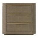Lois - Modern Beige Shagreen + Brass Dresser