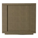 Lois - Modern Beige Shagreen + Brass Nightstand