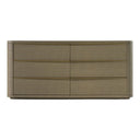 Lois - Modern Beige Shagreen + Brass Dresser