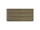 Lois - Modern Beige Shagreen + Brass Dresser