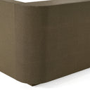 Lois - Modern Grey Leather & Beige Shagreen High Headboard Bed