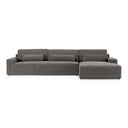 Loki - Modern Grey Fabric Right Facing Sectional Sofa